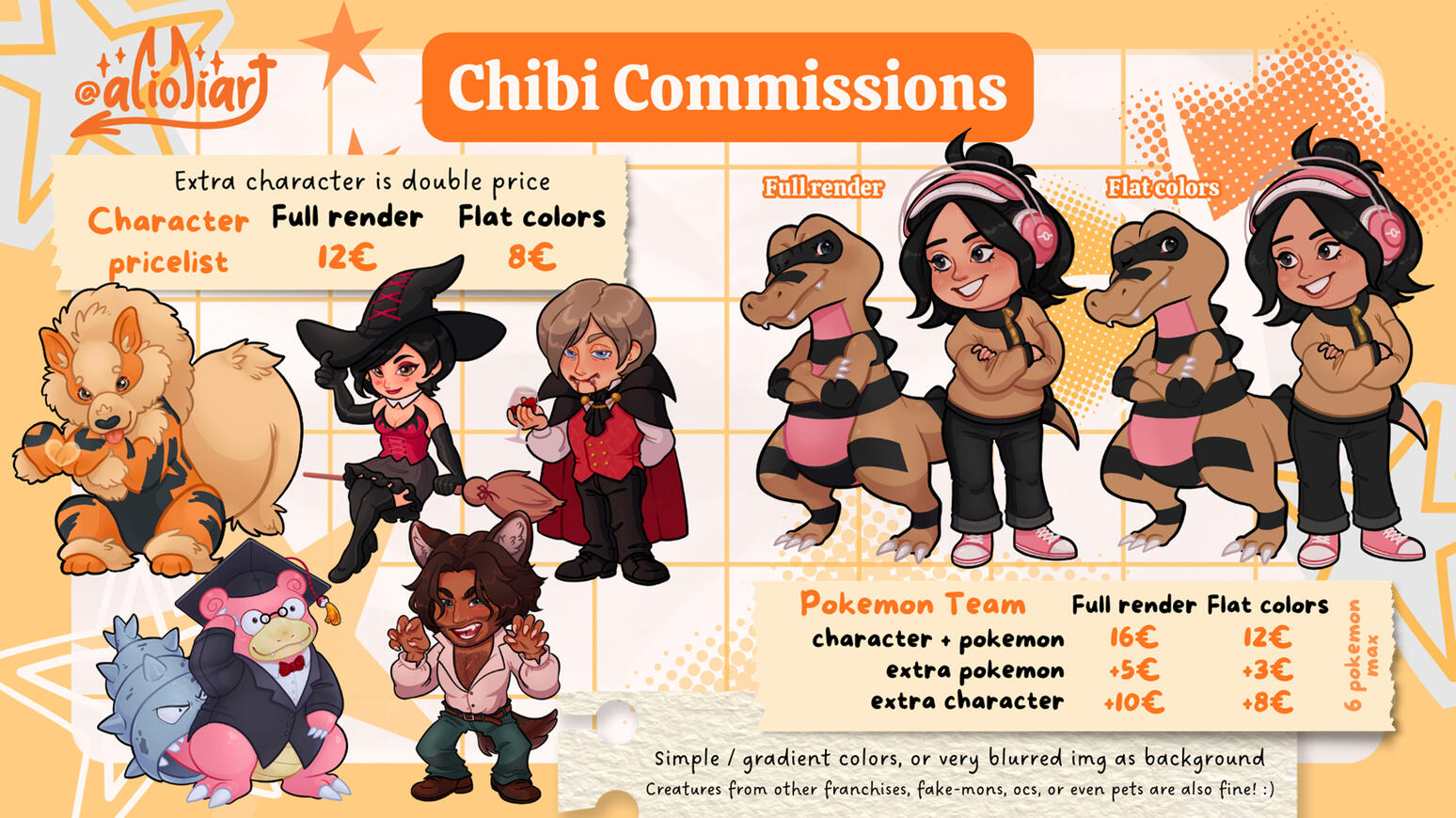 Pokemon Team Commissions Samples